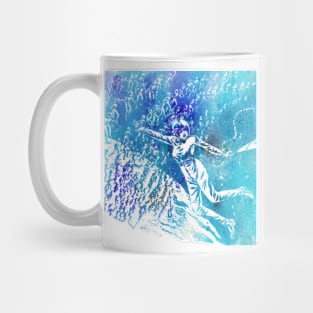 Astronaut And Bots in Blue Mug